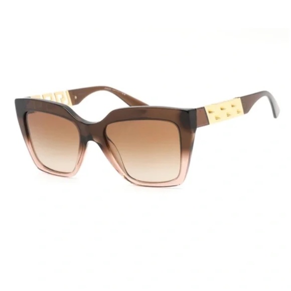 Versace Gold and Brown Designer Sunglasses - Picture 3 of 11